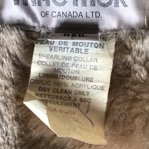 Tan , Genuine Shearling Fur Collar , Suede, Acrylic Plush Inner, Women's Jacket - Picture 10 of 16